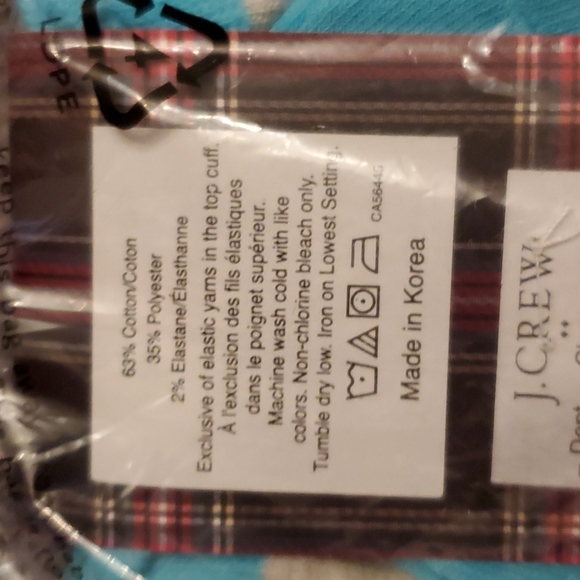 NWT & in packaging. Two pairs J. Crew Cotton holiday socks. Dogs on sleds. - Picture 6 of 10